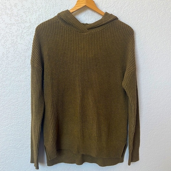 Cynthia Rowley Tops - Cynthia Rowley Hoodie Sweater Cable Knit Green size Small